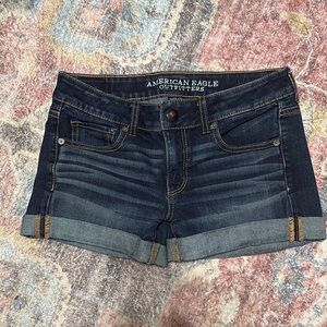 American Eagle Outfitters Dark Blue Denim Shorts size 4 EUC